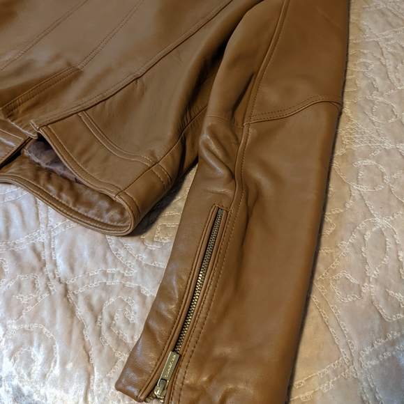 NWOT Karl Lagerfeld Genuine Leather Moto Jacket - Picture 13 of 14